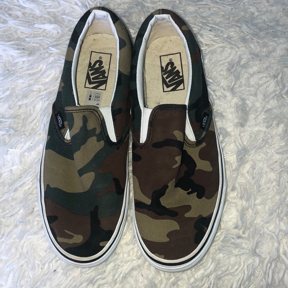 Camo slip on vans